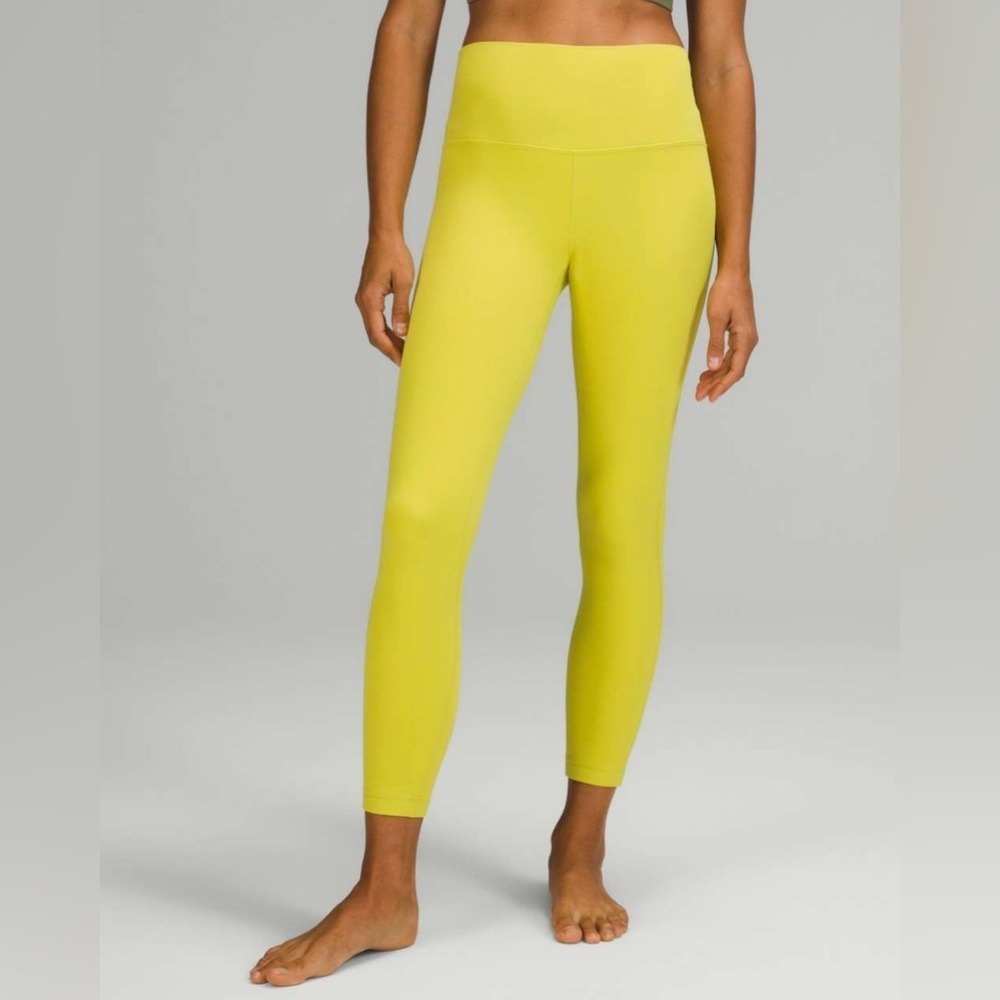 Lululemon Align High-Rise Pant 25" Yellow Serpentine 4 Yoga Gym Workout Training